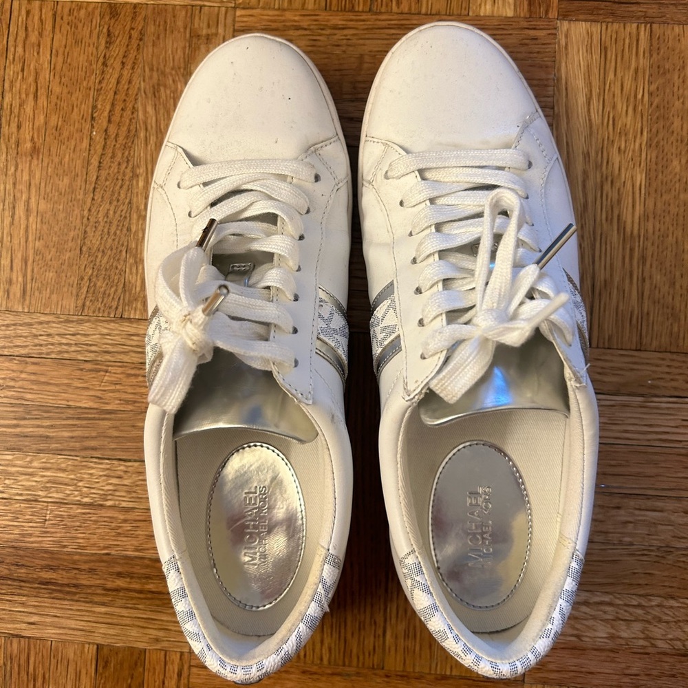 White leather MK sneakers